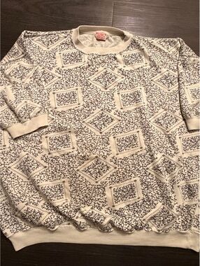 Vintage 80s Energie All Over Print Sweatshirt Size M